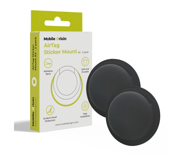 Mobile Origin Airtag Sticker Mount A2 2 pack black MO-ATS-BLK - 1363061 - zdjęcie
